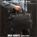 メンズ　革　ビジネスバッグ キルティング　牛革　ブリーフケース Men's Best Quality genuine Cowhid Leather Business Bag Briefcase Handbag Work Bag (ID bb3521b32)