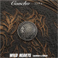 クリックポストのみ送料無料！コンチョ　インディアン　ネイティブアメリカン　合金 SSサイズ Concho Metal Native Indian Liberty SS-size WILD HEARTS Leather&Silver(ID cc3048)