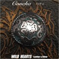 クリックポストのみ送料無料！コンチョ ウエスタン 合金 Metal インディアンジュエリー concho western Indian jewelry WILD HEARTS Leather&Silver (ID cc1304)