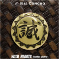 新撰組　コンチョ　誠　紋章　真鍮　Shinsengumi family crest japan Brass Concho　WILD HEARTS Leather&Silver (ID cc3898)