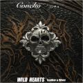 スカルコンチョ メタルコンチョ 合金 ドクロ 髑髏 ねじ式 WILD HEARTS Leather & Silver (ID co3916-d7)