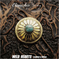 コンチョ 真鍮 ターコイズ ナバホ族 インディアン スタイル Native American Style Concho Brass Turquoise (ID cc4250)
