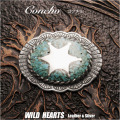 コンチョ 合金 ウエスタン ターコイズ ねじ式 Concho Western Turquoise Metal WILD HEARTS Leather&Silver (ID cc4278-a18)