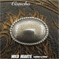 クリックポストのみ送料無料！コンチョ メタルコンチョ コンチョ取り替え用 合金 metal concho  WILD HEARTS Leather&Silver (ID conmetal1)