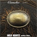 クリックポストのみ送料無料！コンチョ メタルコンチョ 合金 metal concho WILD HEARTS Leather&Silver (ID conmetal2)