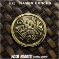家紋 コンチョ 真鍮 紋章 丸に揚羽蝶 揚羽蝶紋 Family Crests of Japan Samurai Family Crests Coat of Arms Brass Concho WILD HEARTS Leather&Silver (ID cc2514)za008