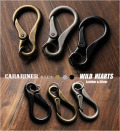 カラビナ キーホルダー キーフック Carabiner Key chain/Key Ring Metal WILD HEARTS Leather&Silver （ID kh3531k5）za013