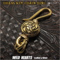 キーホルダー キーフック アクセサリー 真鍮 Key Chain Ring WILD HEARTS Leather&Silver (ID kh4494k13)