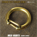カラビナ マルカン 丸カン 手作り ハンドメイド 手芸 キーホルダー キーフック アクセサリー  真鍮 ブラス Key Chain Ring Brass WILD HEARTS Leather&Silver (ID ci528k13) za012