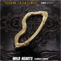 真鍮 おしゃれ カラビナ キーホルダー キーフック ブラス 真鍮製 アウトドア カジュアル WILD HEARTS Leather&Silver（ID kh4944r25）za020