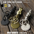 キーホルダー キーチェーン アメカジ バイカー 日本製 3色 ブラック/ブラス/ゴールド/シルバー Gap Tool Keychain WILD HEARTS Leather&Silver (ID kh4706r21)