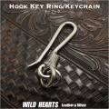 クリックポストのみ送料無料！ キーホルダー ウォレットチェーンホルダー  キーフック 合金 Metal Key chain/ Key Holder　WILD HEARTS Leather&Silver （ID kh1918k11）
