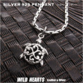 ペンダントトップ シルバーペンダント シルバー925 海亀 ウミガメ 長寿 ハワイアンジュエリー 海 ビーチ WILD HEARTS Leather&Silver (ID ptop26-a1)za020