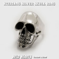 シルバースカルリング 指輪 シルバー925 スカル ドクロ 髑髏 STERLING SILVER RING Gothic Skull Ring Punk Rock WILD HEARTS(ID trs0193)