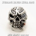 送料無料 メンズシルバーリング スカルリング 指輪 シルバー925 髑髏 Sterling Silver Skull Ring Silver925 Gothic Motorcycles Biker Jewelry Men's Ring WILD HEARTS Leather&Silver(ID sr0784r111)