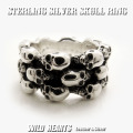 クリックポストのみ送料無料  メンズシルバーリング スカルリング 指輪 シルバー925 髑髏 スカル STERLING SILVER RING Silver925 Skull Ring WILD HEARTS Leather&Silver (ID sr0776r61)