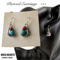 クリックポストのみ送料無料！ターコイズ サンゴ ピアス フック ピアス シルバー925 Native American Style Turquoise Sterling Earrings WILD HEARTS Leather&Silver (ID se2338)