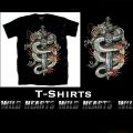 在庫処分！ Tシャツ コットン 綿 100％ S/ M/ Lサイズ 黒 ドラゴン 十字架 Dragon Cross Men’s Black 100％ cotton T-Shirts （ID ts2032r68）