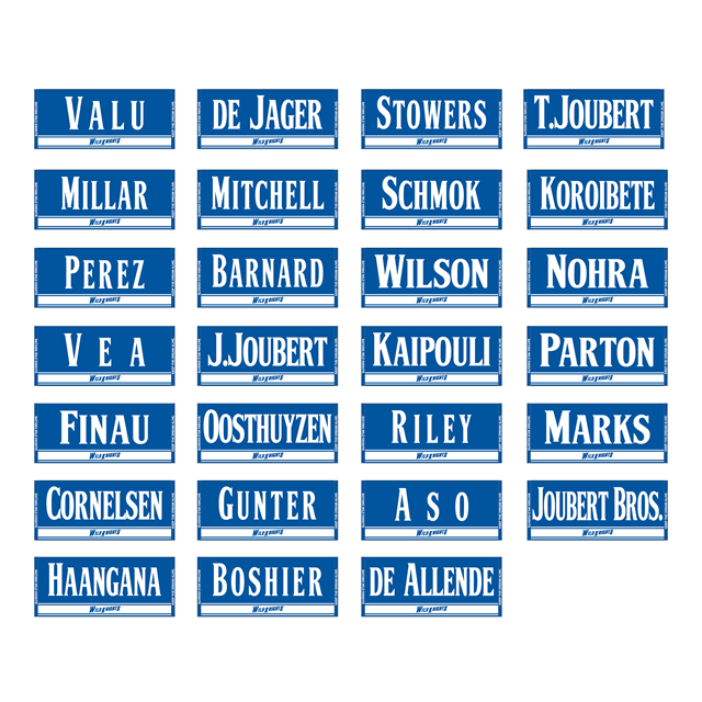 選手名フェイスタオル【外国籍選手:26選手】