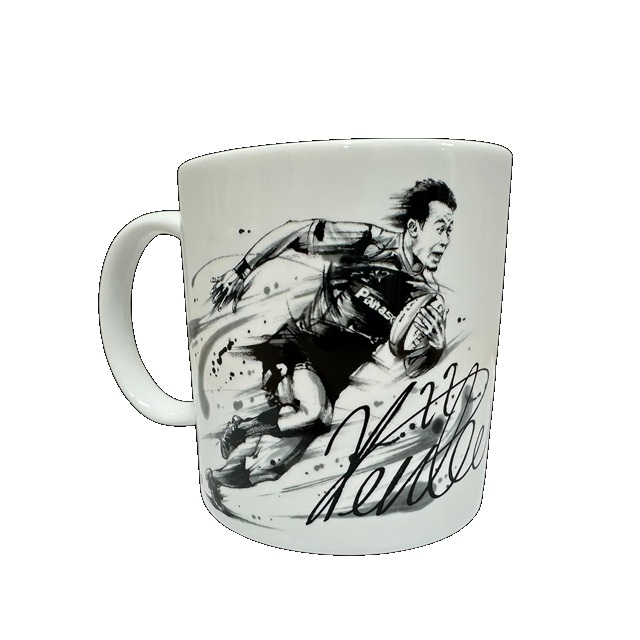 【福岡堅樹選手 記念グッズ】オリジナルマグカップ《墨絵アーティスト・茂本ヒデキチ氏デザイン》