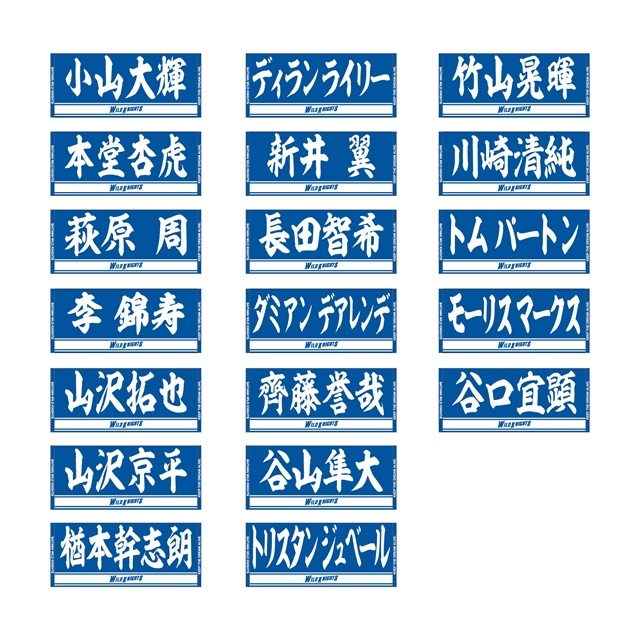 選手名フェイスタオル【BK:23選手】