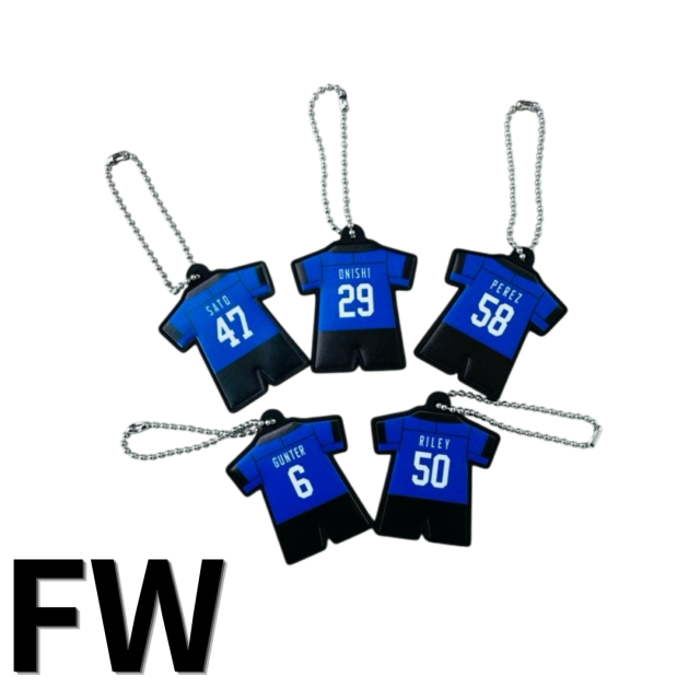 WKナンバー入りユニフォームラバーキーホルダー【FW:30選手】