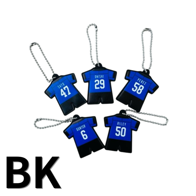 WKナンバー入りユニフォームラバーキーホルダー【BK:16選手】
