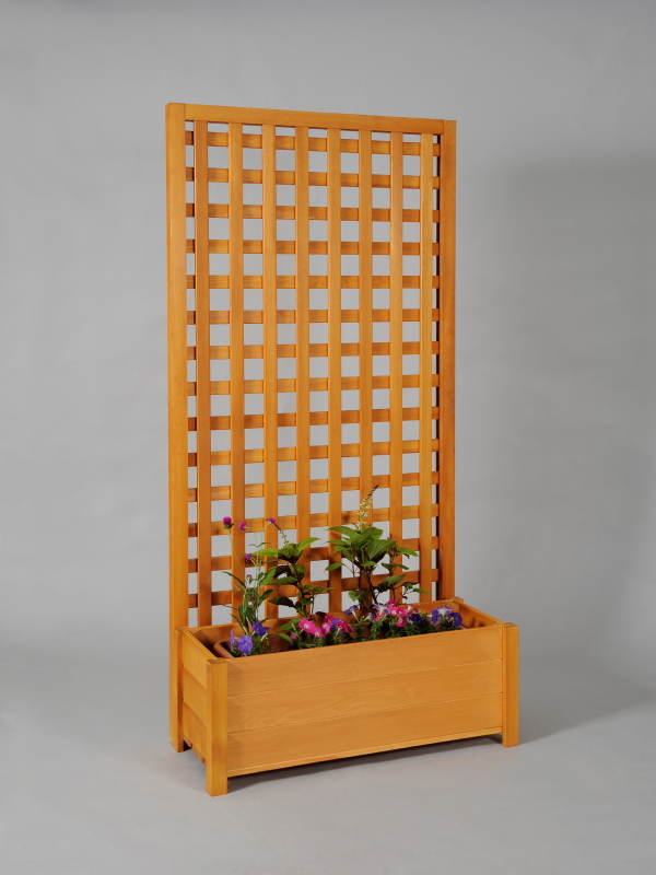 プランター付き・ラティスフェンス匠・パイン色