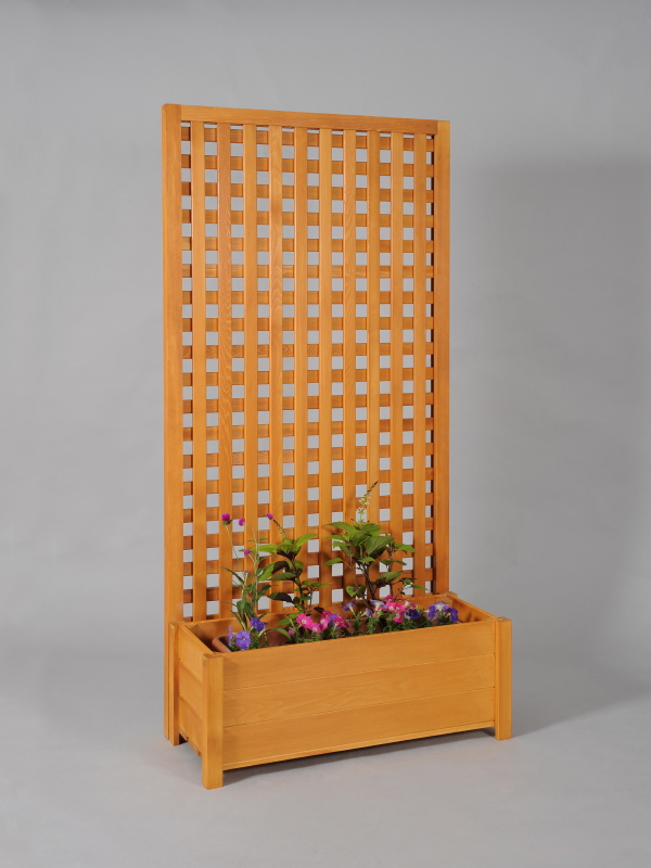 プランター付き・ラティスフェンス匠・パイン色