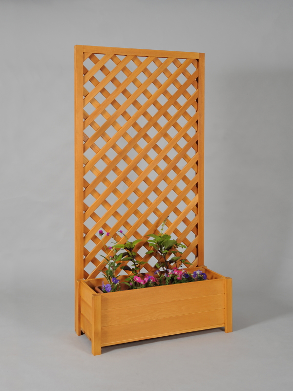 プランター付き・ラティスフェンス匠・パイン色