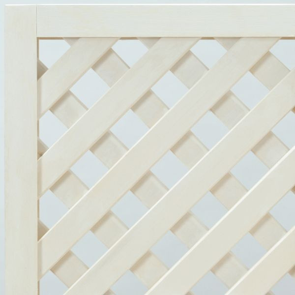 特注ラティス匠（目隠し/プライバシータイプ）・ななめ格子・ホワイト色