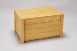 収納ボックス付きベンチ匠・SPF材（屋根付きベランダ用・室内用）パイン色/横幅60cm/完成品