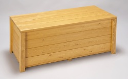 収納ボックス付きベンチ匠・SPF材（屋根付きベランダ用・室内用）パイン色/横幅90cm/完成品