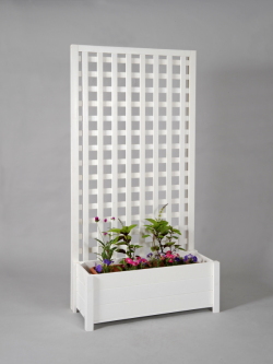 プランター付きフェンス・ホワイト色