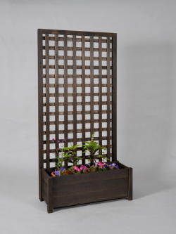 プランター付き・ラティスフェンス匠・ブラウン