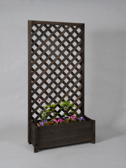 プランター付き・ラティスフェンス匠・ブラウン