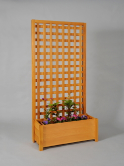 プランター付き・ラティスフェンス匠・パイン色