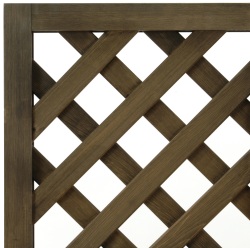 特注ラティスフェンス匠ななめ格子ブラウン55ミリ空き
