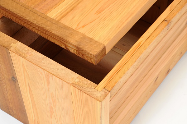 レッドシダー製 収納ボックス付きベンチ 横幅93cm 無垢 木製 日本製 完成品