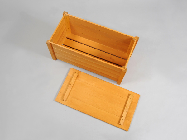 収納ボックス付きベンチ匠・パイン色/横幅90cm/完成品 天然木製