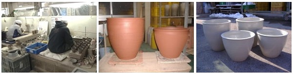 信楽焼の製作風景