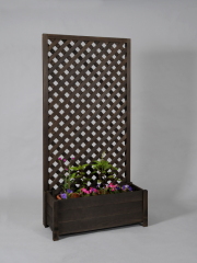 プランター付き・ラティスフェンス匠・ブラウン