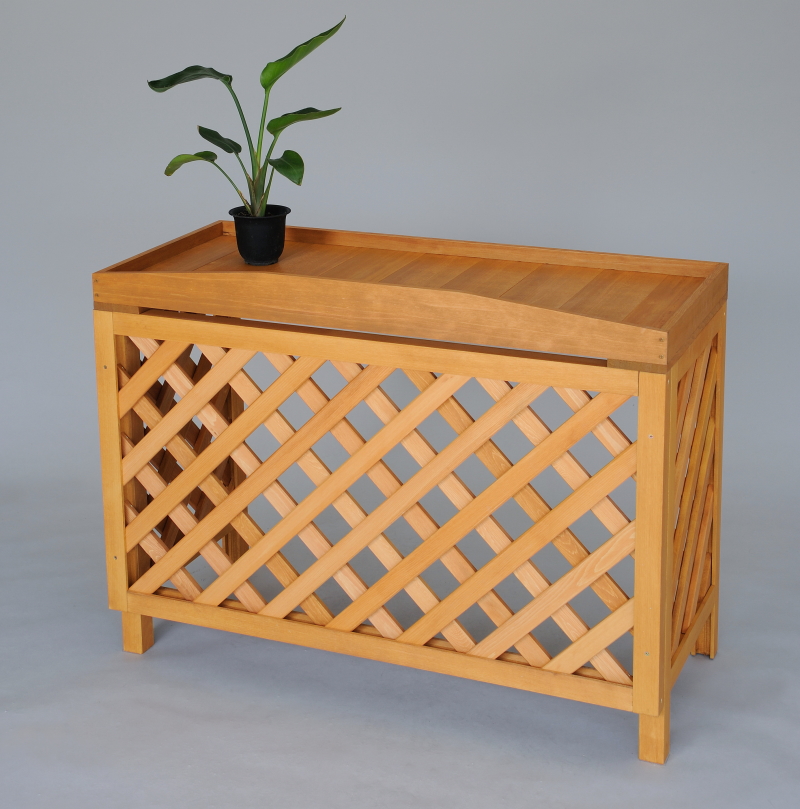 室外機・ななめ格子・パイン