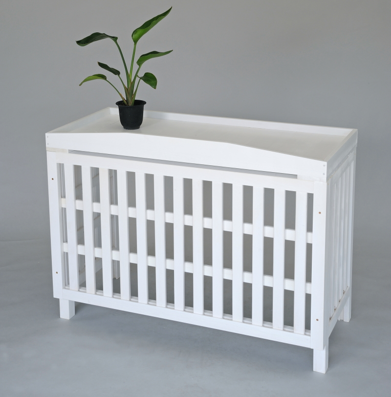 室外機カバー・たて格子・小江戸風・ホワイト