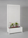 プランター付きラティス・ホワイト色
