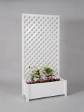 プランター付きラティス・ホワイト色