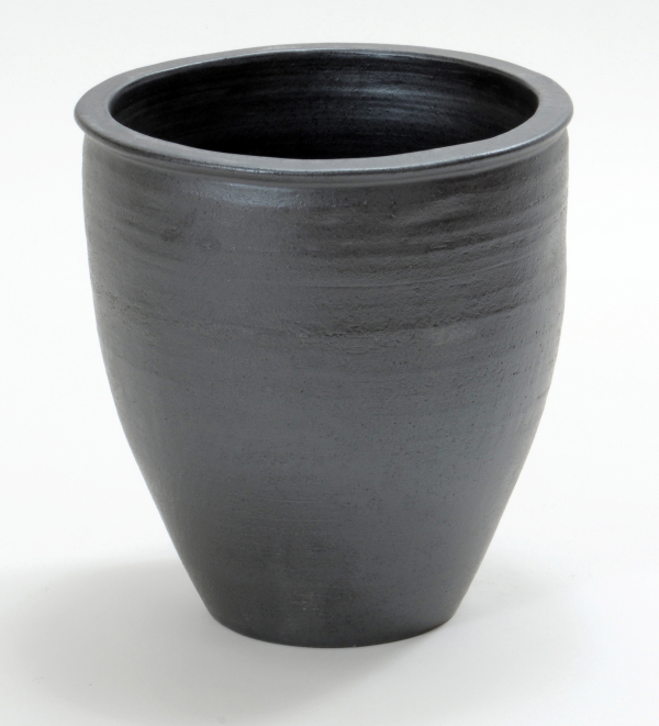 信楽焼・植木鉢「雅」丸型40サイズ・黒