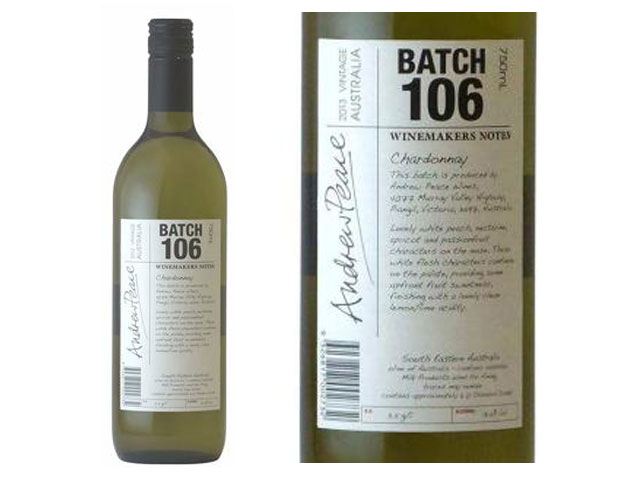 [ アンドリュー・ピース] ワインメーカーズ・ノート シャルドネ