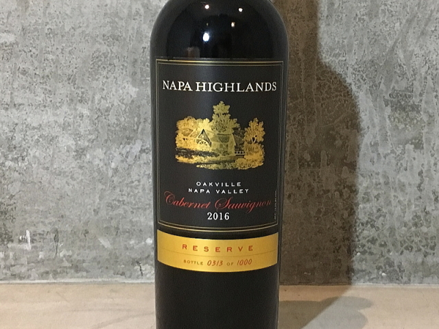 ナパ・ハイランズ リザーヴ カベルネ・ソーヴィニヨン オークヴィル ナパヴァレー［2016］Napa Highlands Reserve Cabernet Sauvignon OAKVILLE Napa Valley16