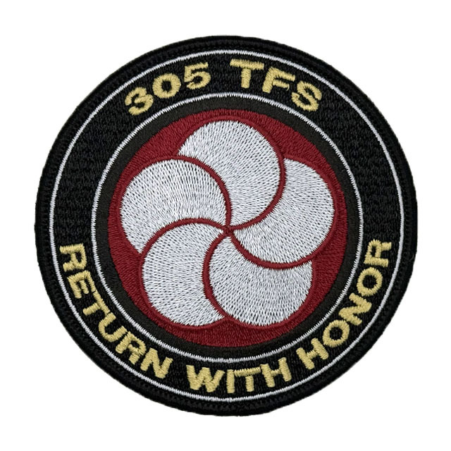 第305飛行隊 RETURN WITH HONOR ワッペン(黒)